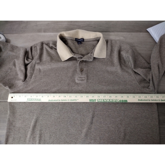 Lands' End pima cotton men's long sleeve polo - Picture 6 of 10